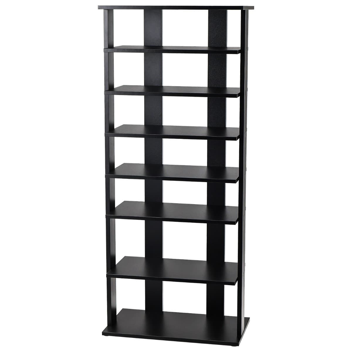 Meuble à Chaussures à 7 Niveaux avec Étagère Amovible Porte-Chaussures à Double Rangée avec Disposit