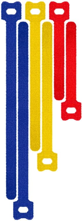 Passe-câbles Goobay Velcro avec boucle - lot de 6 pour organiser et fixer