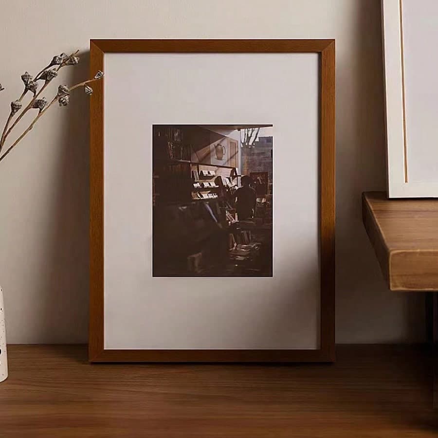 1 Pièce D'image À Motifs Aléatoires Dans Un Cadre En Bois Massif, Peut Être Utilisée Comme Bureau Ou Fixation Murale, Adaptée Pour Encadrer Des