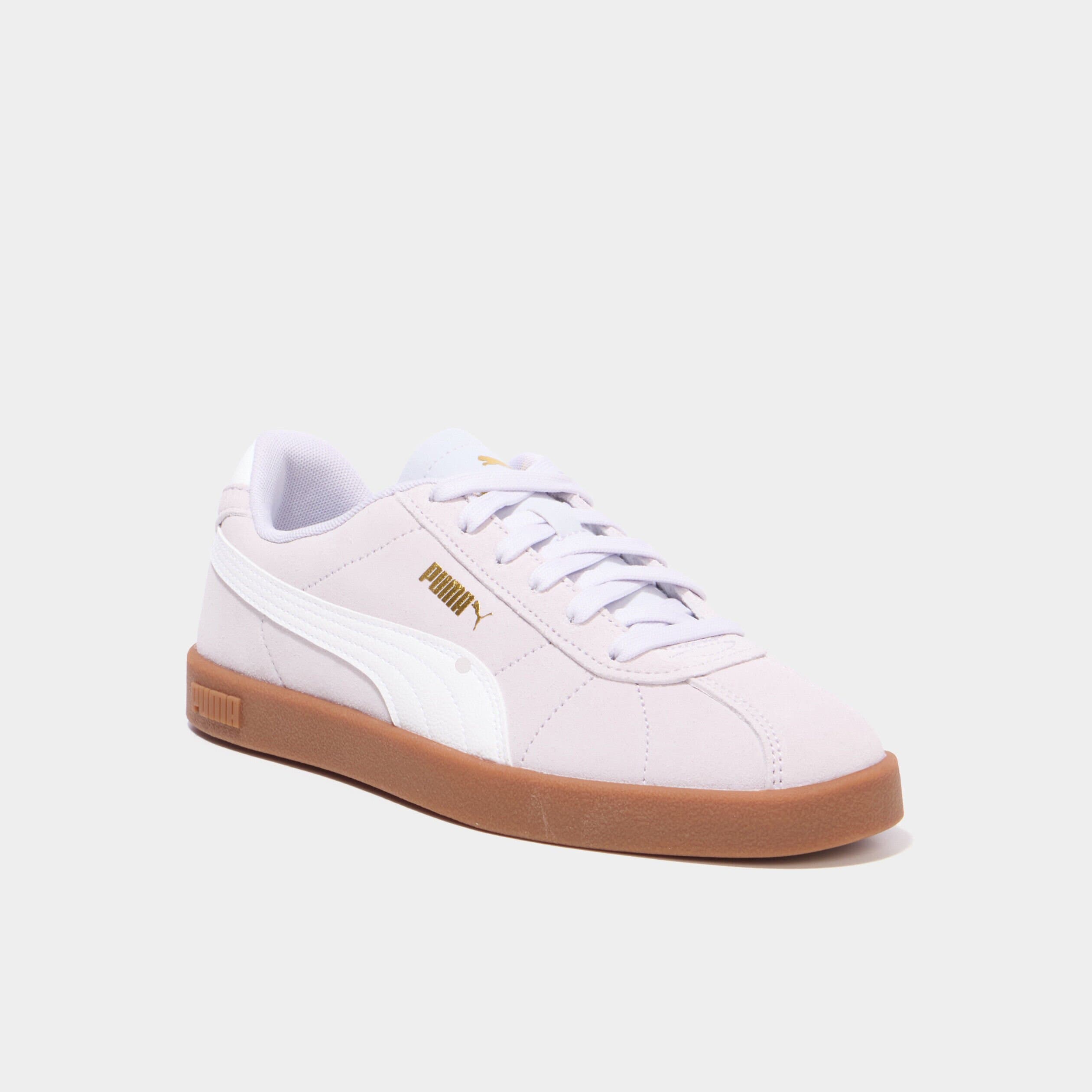 Tennis basses à lacets en cuir Puma Club violet femme